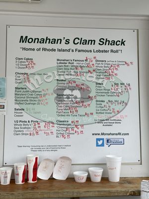 Menu photo 8 Monahan's Clam Shack Narragansett, RI Menu photo 8 Monahan's Clam Shack Narragansett, RI