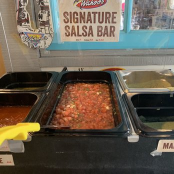 Wahoo's Fish Taco - Salsa bar - Mexican Near Me - Orange, California Wahoo's Fish Taco - Salsa bar - Mexican Near Me - Orange, California