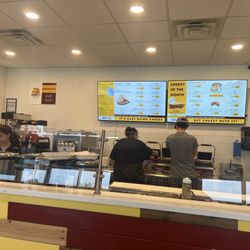 Counter where 3 people are working and never acknowledged anyone.