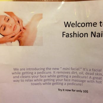 Fashion Nails - Mini facial for $10 during pedicure. I didn't expect much for ten bucks - but it was surprisingly relaxing. - Nail Salons Near Me - Colonial Heights, Virginia Fashion Nails - Mini facial for $10 during pedicure. I didn't expect much for ten bucks - but it was surprisingly relaxing. - Nail Salons Near Me - Colonial Heights, Virginia