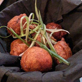 Oyo - Basket of Pholourie ($17) - Latin American Near Me - Pleasanton, California