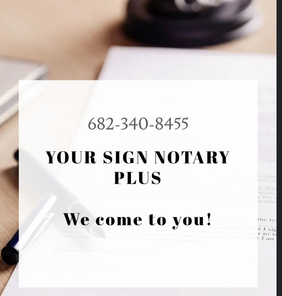 YOUR SIGN NOTARY PLUS Request a Quote Austin, Texas Notaries