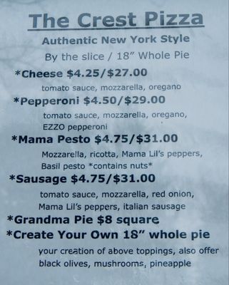 Menu photo 1 The Crest Pizza Hillsboro, OR Menu photo 1 The Crest Pizza Hillsboro, OR