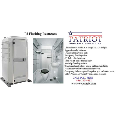 Portable Restroom Rental Specs - Check out our standard porta potty, PJ flush restroom, and wheelchair-accessible restroom rentals. Visit our website for more information and view our other rental options. Get a free quote today! Portable Restroom Rental Specs - Check out our standard porta potty, PJ flush restroom, and wheelchair-accessible restroom rentals. Visit our website for more information and view our other rental options. Get a free quote today!