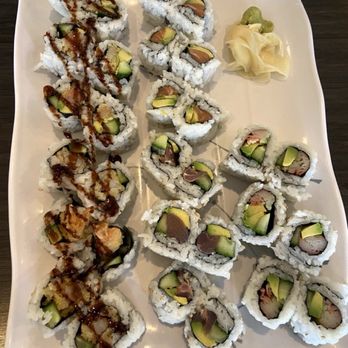 Edo Asian Fusion - 4 different rolls here: tempura, salmon, tuna, shrimp crunch etc - Japanese Near Me - Brooklyn, New York