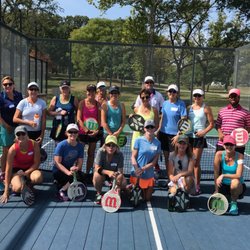 Platform Tennis, Katherine Legge Memorial Park - Platform tennis players enjoying a great day outside