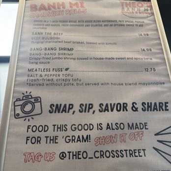 Theo’s Rolls and Bowls - Menu - Sandwiches Near Me - Baltimore, Maryland Theo’s Rolls and Bowls - Menu - Sandwiches Near Me - Baltimore, Maryland