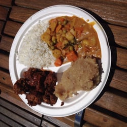 Govinda's Vegetarian Restaurant - Tasting plate served at the vegan festival. Delicious!!