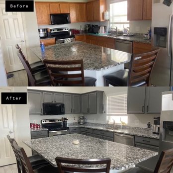 Patriot Lawn & Handyman Services - Collage of a kitchen cabinet update - Lawn Services Near Me Patriot Lawn & Handyman Services - Collage of a kitchen cabinet update - Lawn Services Near Me