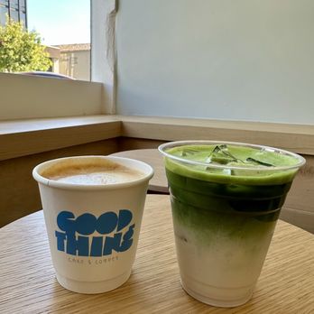 Goodthing Coffee - Cortado + Iced Matcha Latte - Coffee & Tea Near Me - Burlingame, California Goodthing Coffee - Cortado + Iced Matcha Latte - Coffee & Tea Near Me - Burlingame, California