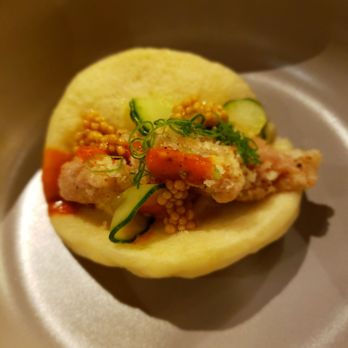 Akira - Fried chicken in a steamed bun - Sushi Bars Near Me - Eugene, Oregon Akira - Fried chicken in a steamed bun - Sushi Bars Near Me - Eugene, Oregon