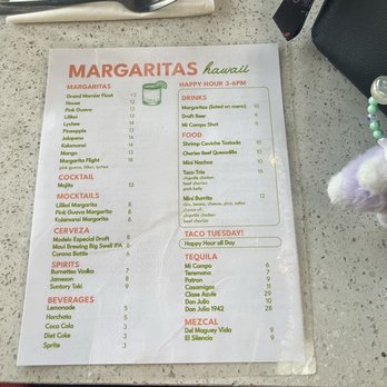 Margaritas - Menu - Mexican Near Me - Honolulu, Hawaii Margaritas - Menu - Mexican Near Me - Honolulu, Hawaii