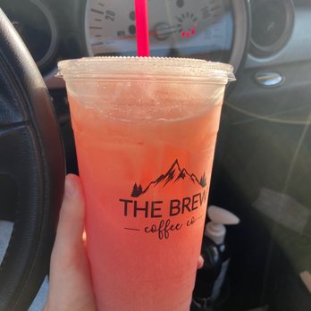 The Brew Coffee Co - Desert pear, guava, and white peach Red Bull Spritzer. - Coffee & Tea Near Me - Lakewood, Washington The Brew Coffee Co - Desert pear, guava, and white peach Red Bull Spritzer. - Coffee & Tea Near Me - Lakewood, Washington