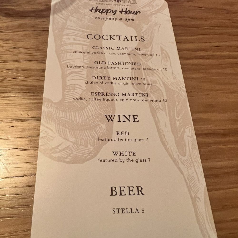 Prime Bar - Chicago - Menu - Cocktail Bars Near Me - Chicago, Illinois Prime Bar - Chicago - Menu - Cocktail Bars Near Me - Chicago, Illinois