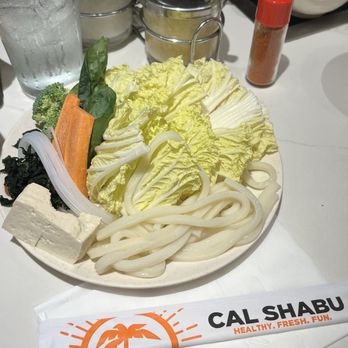 Cal Shabu - The veggie plate everyone gets. Delicious! - Japanese Near Me - Fountain Valley, California