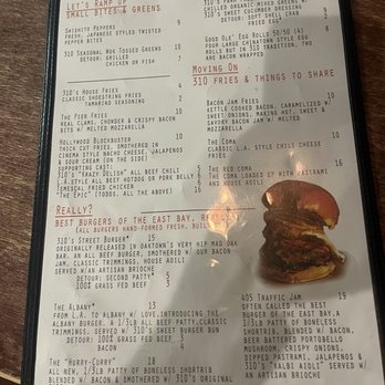 310 Eatery - Menu - Burgers Near Me - Albany, California