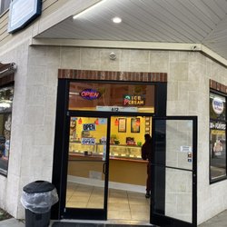 Out front of restaurant