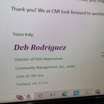 Community Management - An email from the Director of First Impressions - Property Management Near Me - Portland, Oregon