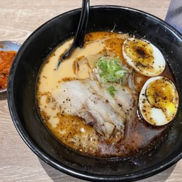 Black garlic tonkotsu (fire spicy) Black garlic tonkotsu (fire spicy)