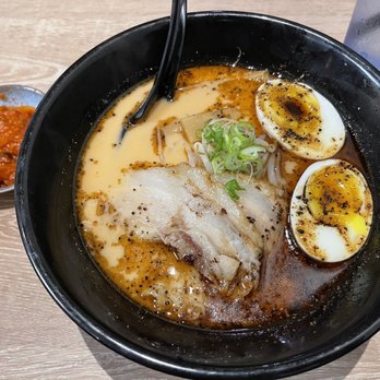 Slurpin Ramen - Black garlic tonkotsu (fire spicy) - Ramen Near Me - St. George, Utah Slurpin Ramen - Black garlic tonkotsu (fire spicy) - Ramen Near Me - St. George, Utah