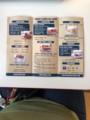 Menu photo 4 Tony Packo's Toledo, OH