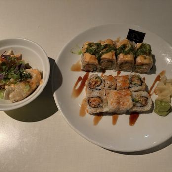 Tsunami Sushi Baton Rouge - Salmon Pesto Roll and Dumplings But Trouble and Ragin Cajun Roll - Sushi Bars Near Me - Baton Rouge, Louisiana