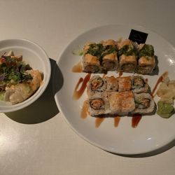 Salmon Pesto Roll and Dumplings But Trouble and Ragin Cajun Roll