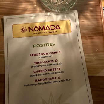 Nomada - Dessert menu - Mexican Near Me - Verona, New Jersey