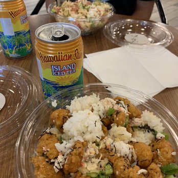 Pokeworks - Fried Chicken with white rice, spicy mayo, onions and furikake - Hawaiian Near Me - Paramus, New Jersey