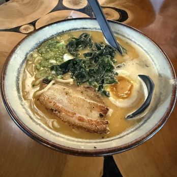 Tansen Izakaya - Red ramen. Pork, soft boiled egg, and some kimchi. - Japanese Near Me - Edmonton, Alberta Tansen Izakaya - Red ramen. Pork, soft boiled egg, and some kimchi. - Japanese Near Me - Edmonton, Alberta