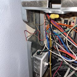 Affordable HVAC - Exposed wires, and they cut away the metal of the furnace