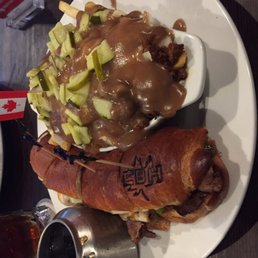 Beef dip with cheeseburger poutine. Beef dip with cheeseburger poutine.
