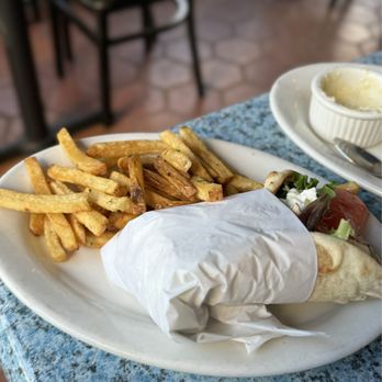 Athena Grill - Athenian chicken pita wrap w/ garlic fries - Greek Near Me - Santa Clara, California Athena Grill - Athenian chicken pita wrap w/ garlic fries - Greek Near Me - Santa Clara, California