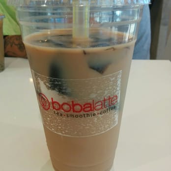 Boba Latte - I asked for no ice and got this. Why are they skimping on tea? Kung Fu doesn't. - Coffee & Tea Near Me - Richardson, Texas