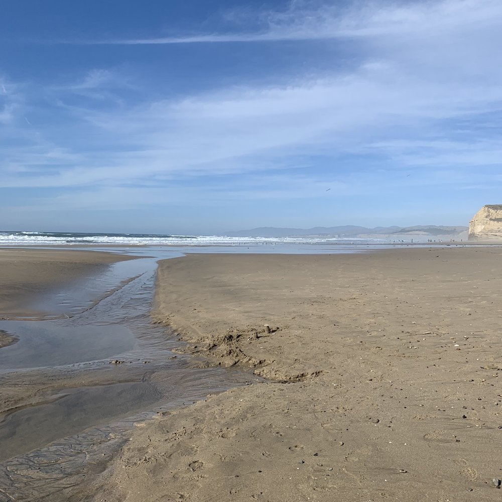 Where the creek flowed in for the ocean Where the creek flowed in for the ocean