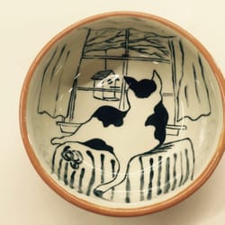 The Clay School - Bird, watching a cat in the house, watching a bird house.