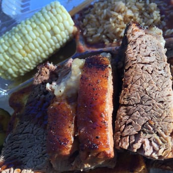 Bell's BBQ - Brisket, corn, rice and beans - Barbeque Near Me - Henderson, Nevada