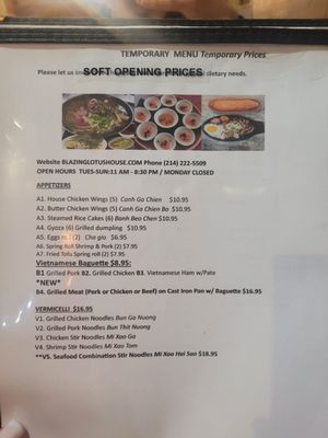 Menu photo 1 Blazing Lotus Flower Mound, TX