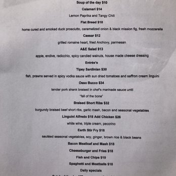 Vue Kitchen - July 22nd's outstanding menu! The Tipsy Sardinian was my favorite! Delizioso - New American Near Me - Gualala, California