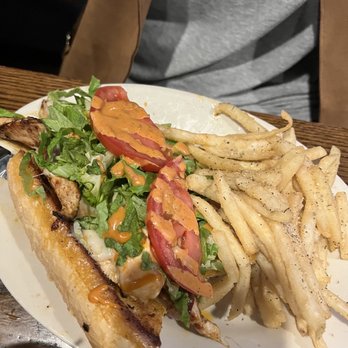 Town Square Pub N Grub - Chicken chipotle sandwich with Greek fries - American Near Me - Dardenne Prairie, Missouri Town Square Pub N Grub - Chicken chipotle sandwich with Greek fries - American Near Me - Dardenne Prairie, Missouri