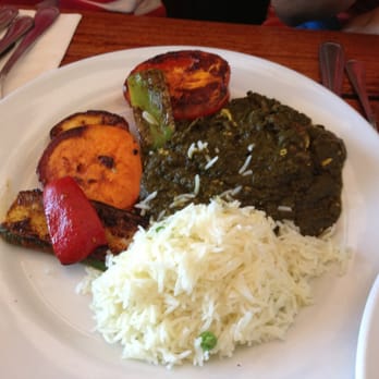 Avatar's Restaurant - Methi and Batwa saag with rice and grilled vegetables! - Indian Near Me - Sausalito, California