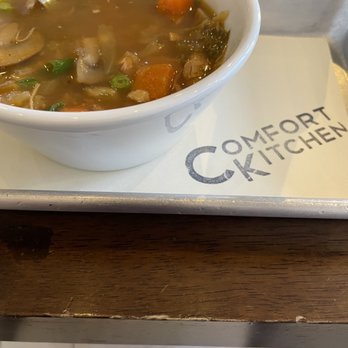 Comfort Kitchen - Chicken mushroom ginger soup - Comfort Food Near Me - Saratoga Springs, New York Comfort Kitchen - Chicken mushroom ginger soup - Comfort Food Near Me - Saratoga Springs, New York
