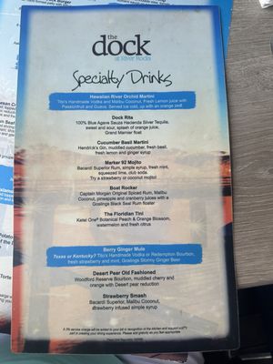 Menu photo 4 River Rocks Dining Dockside Rockledge, FL