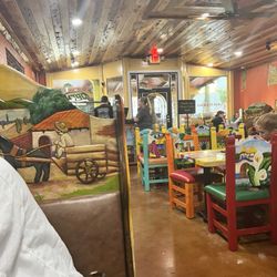 Rancho Grande - Lively hand painted seating in this Tex/Mex restaurant.