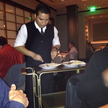 Bourbon Steak - Table side preparation of tuna tartare - Steakhouses Near Me - Glendale, California