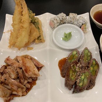 Sakura Chaya Clovis - Lunch special with beef roll - Teppanyaki Near Me - Clovis, California
