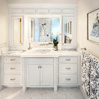 KitchenVisions - Elegant Brookline Master Bath - Cabinetry Near Me