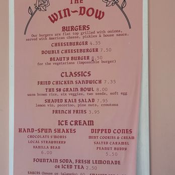 The Win-Dow Long Beach - Menu - Burgers Near Me - Long Beach, California