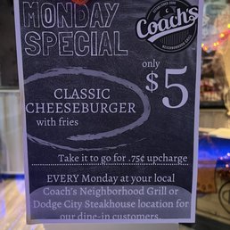 $5 Burger special $5 Burger special