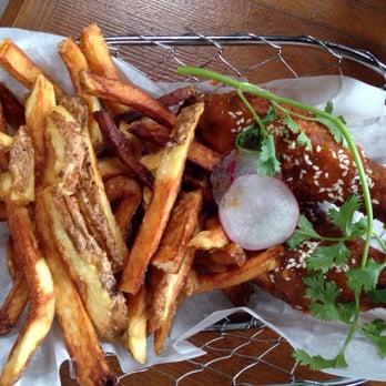 Lot45 - Fried chicken (only legs) so juicy and the fries were out of this world. - Lounges Near Me - Brooklyn, New York Lot45 - Fried chicken (only legs) so juicy and the fries were out of this world. - Lounges Near Me - Brooklyn, New York